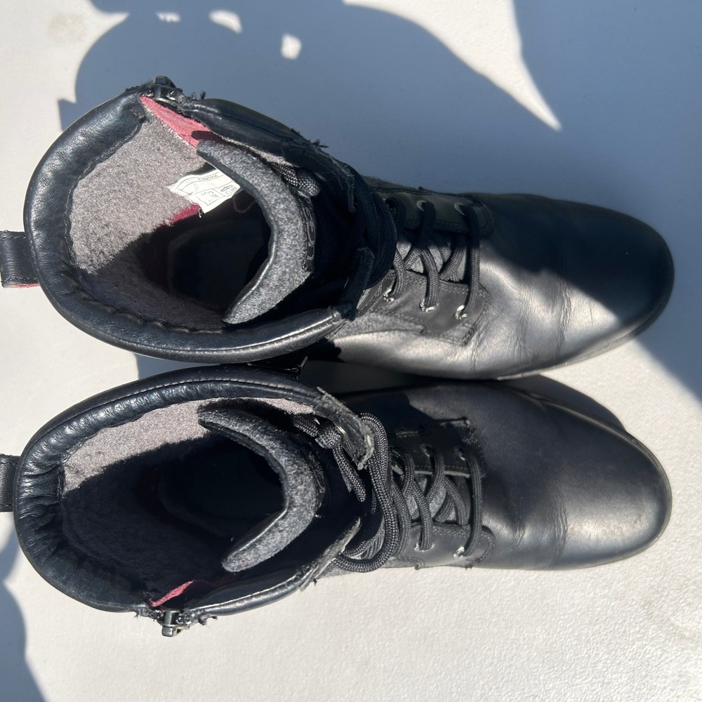 UGG Kesey Black Waterproof Leather Wool Combat Boots 1005264 Womens 9 - Picture 7 of 8